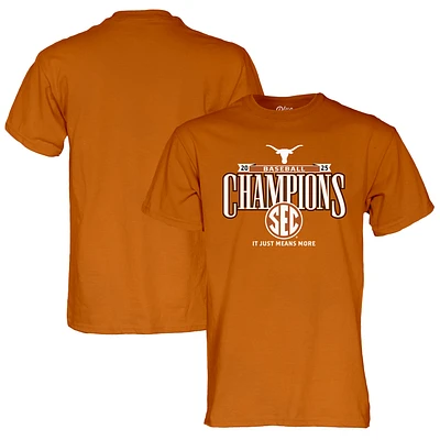 Unisex Blue 84  Texas Orange Longhorns 2025 SEC Baseball Regular Season Champions T-Shirt