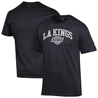Men's Champion Black Los Angeles Kings Primary Logo T-Shirt