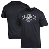 Men's Champion Black Los Angeles Kings Primary Logo T-Shirt