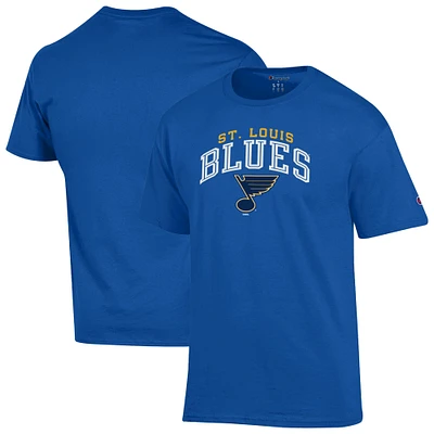 Men's Champion Royal St. Louis Blues Primary Logo T-Shirt