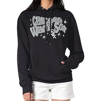 Women's Starter Black Chicago White Sox Fireworks Fleece Tri-Blend Pullover Hoodie