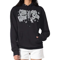 Women's Starter Black Chicago White Sox Fireworks Fleece Tri-Blend Pullover Hoodie