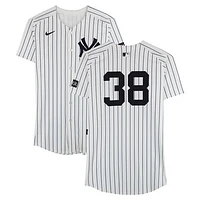 Devin Williams New York Yankees Game-Used #38 White Nike Pinstripe Jersey vs. Kansas City Royals on April 16, 2025