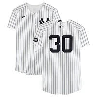Luke Weaver New York Yankees Game-Used #30 White Nike Pinstripe Jersey vs. Kansas City Royals on April 16, 2025