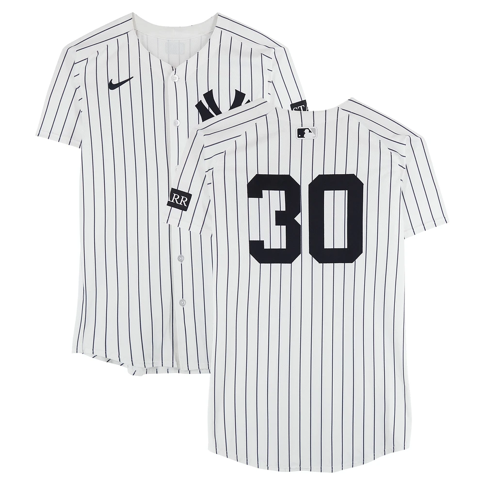 Luke Weaver New York Yankees Game-Used #30 White Nike Pinstripe Jersey vs. Kansas City Royals on April 16, 2025