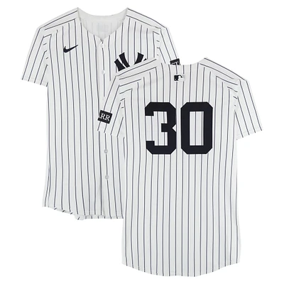 Luke Weaver New York Yankees Game-Used #30 White Nike Pinstripe Jersey vs. Kansas City Royals on April 16, 2025