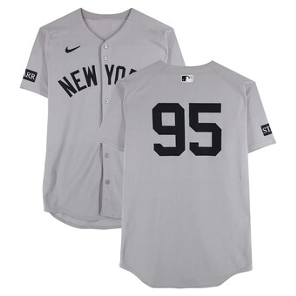 Oswaldo Cabrera New York Yankees Game-Used #95 Gray Nike Jersey vs. Pittsburgh Pirates on April 4, 2025 - 3-4, 4 RBI