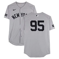 Oswaldo Cabrera New York Yankees Game-Used #95 Gray Nike Jersey vs. Pittsburgh Pirates on April 4, 2025 - 3-4, 4 RBI