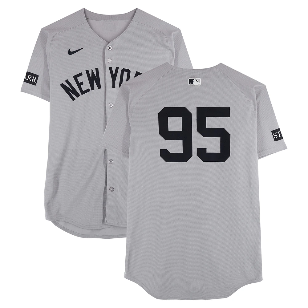 Oswaldo Cabrera New York Yankees Game-Used #95 Gray Nike Jersey vs. Pittsburgh Pirates on April 4, 2025 - 3-4, 4 RBI