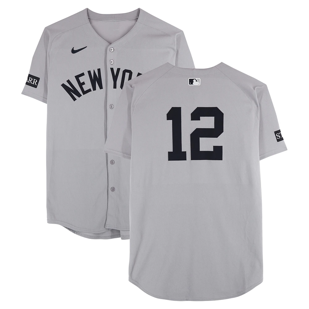 Trent Grisham New York Yankees Game-Used #12 Gray Nike Jersey vs. Pittsburgh Pirates on April 4, 2025