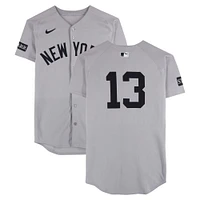 Jazz Chisholm Jr. New York Yankees Game-Used #13 Gray Nike Jersey vs. Pittsburgh Pirates on April 4, 2025