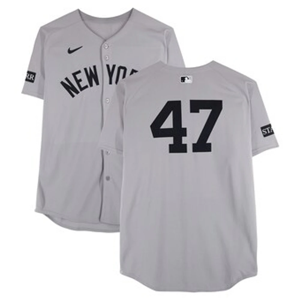 Brent Headrick New York Yankees Game-Used #47 Gray Nike Jersey vs. Pittsburgh Pirates on April 4, 2025