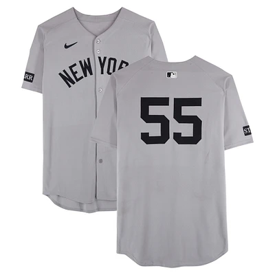 Carlos Rodón New York Yankees Game-Used #55 Gray Nike Jersey vs. Detroit Tigers on April 7, 2025