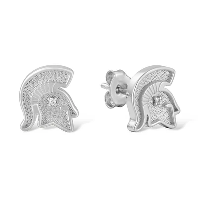 FanDrip Michigan State Spartans  Diamond Accent Stud Earring