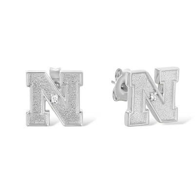 FanDrip Nebraska Huskers  Diamond Accent Stud Earring