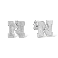 FanDrip Nebraska Huskers  Diamond Accent Stud Earring