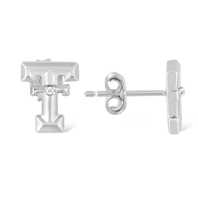 FanDrip Texas Tech Red Raiders  Diamond Accent Stud Earring