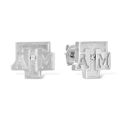 FanDrip Texas A&M Aggies  Diamond Accent Stud Earring