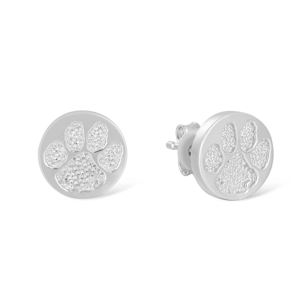 FanDrip Clemson Tigers Diamond Accent Stud Earring
