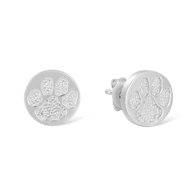 FanDrip Clemson Tigers  Diamond Accent Stud Earring