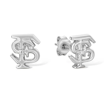 FanDrip Florida State Seminoles  Diamond Accent Stud Earring