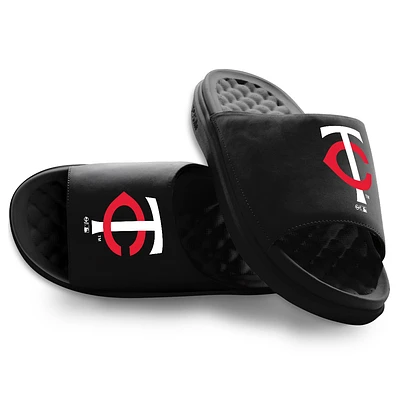 Youth ISlide Black Minnesota Twins Primary Motive Slide Sandals