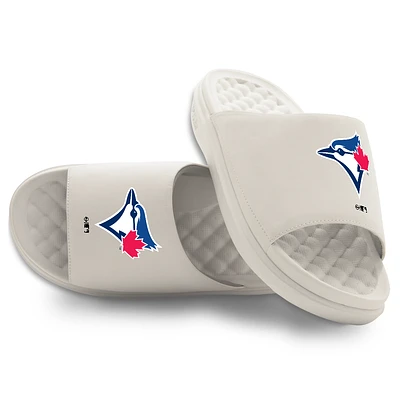 Youth ISlide Cream Toronto Blue Jays Primary Motive Slide Sandals
