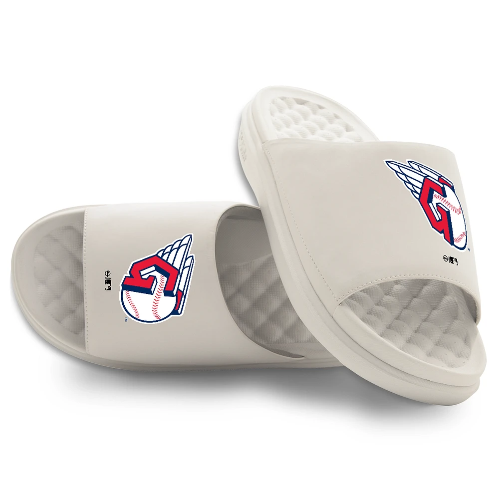 Youth ISlide Cream Cleveland Guardians Primary Motive Slide Sandals