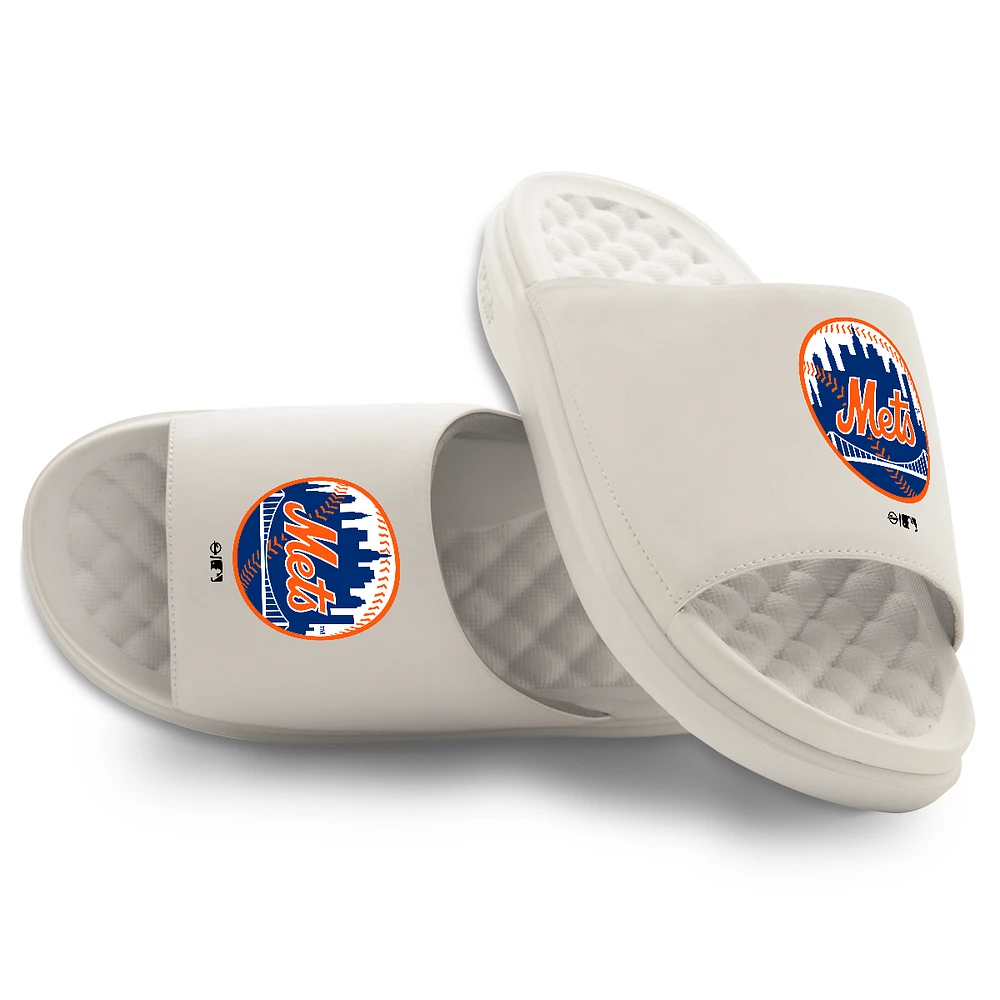 Youth ISlide Cream New York Mets Primary Motive Slide Sandals
