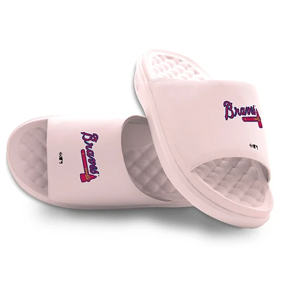 Youth ISlide Pink Atlanta Braves Primary Motive Slide Sandals