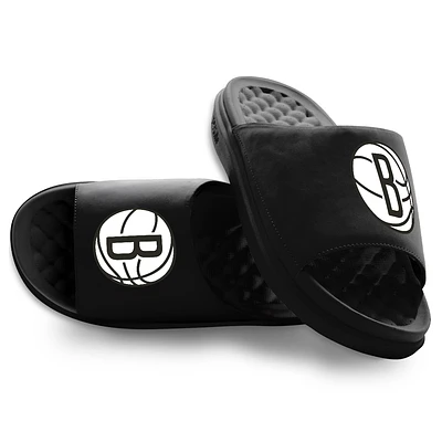 Youth ISlide Black Brooklyn Nets Primary Motive Slide Sandals