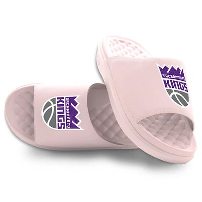 Youth ISlide Pink Sacramento Kings Primary Motive Slide Sandals