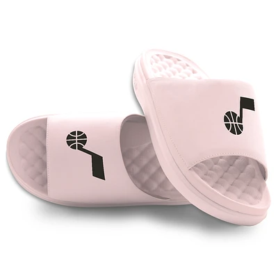 Youth ISlide Pink Utah Jazz Primary Motive Slide Sandals