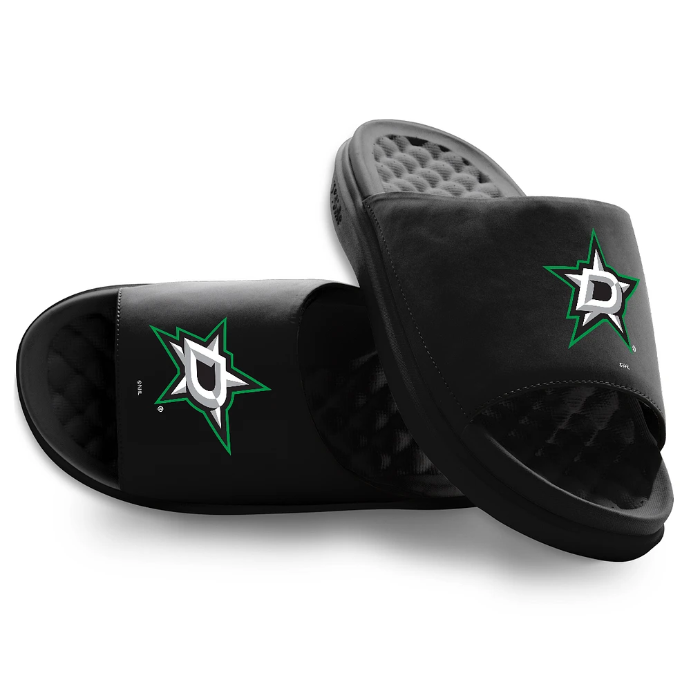 Youth ISlide Black Dallas Stars Primary Motive Slide Sandals