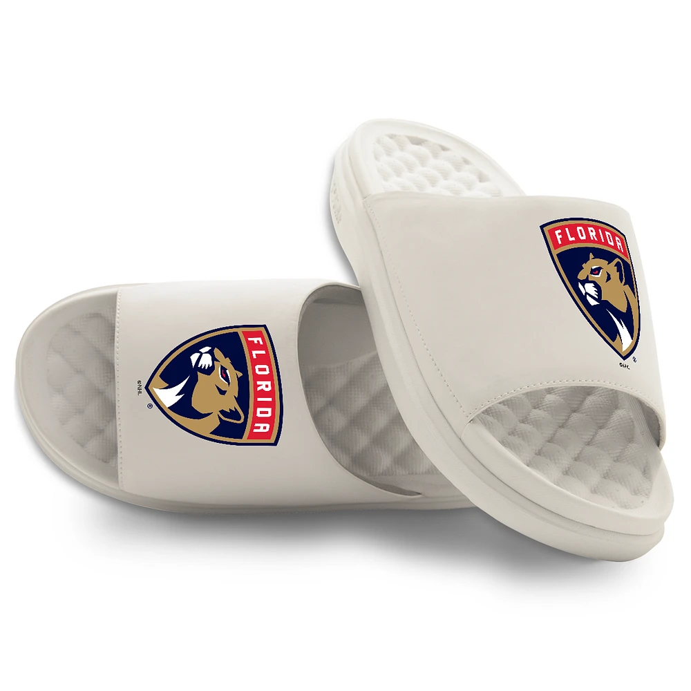 Youth ISlide Cream Florida Panthers Primary Motive Slide Sandals