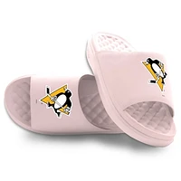 Youth ISlide Pink Pittsburgh Penguins Primary Motive Slide Sandals