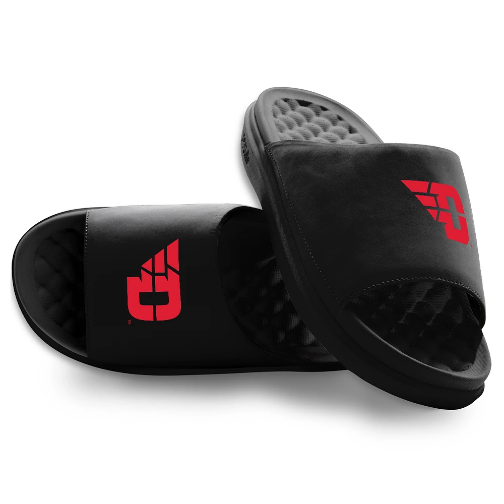 Youth ISlide Black Dayton Flyers Primary Motive Slide Sandals