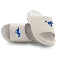 Youth ISlide Cream SMU Mustangs Primary Motive Slide Sandals