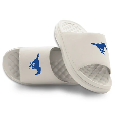 Youth ISlide Cream SMU Mustangs Primary Motive Slide Sandals