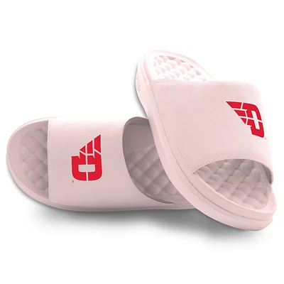 Youth ISlide Pink Dayton Flyers Primary Motive Slide Sandals