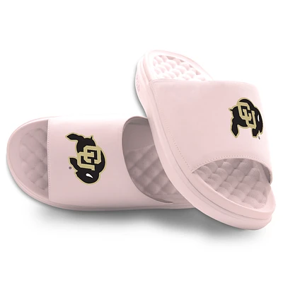 Youth ISlide Pink Colorado Buffaloes Primary Motive Slide Sandals