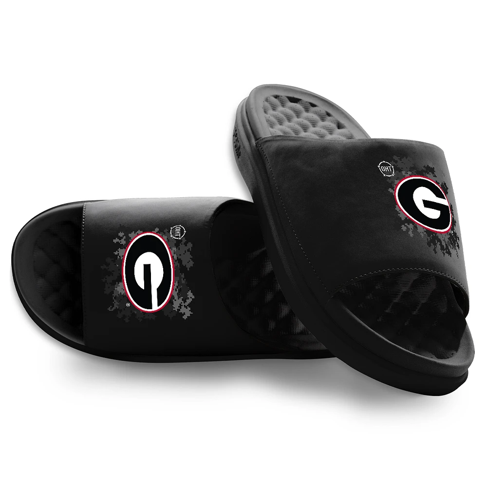 Youth ISlide Black Georgia Bulldogs Operation Hat Trick Motive Slide Sandals