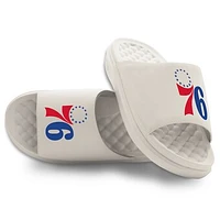 Unisex ISlide Cream Philadelphia 76ers Primary Motive Slide Sandals
