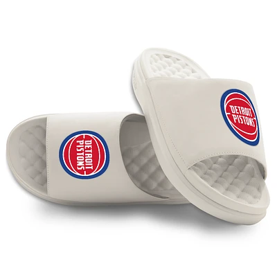 Unisex ISlide Cream Detroit Pistons Primary Motive Slide Sandals
