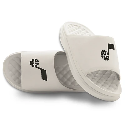 Unisex ISlide Cream Utah Jazz Primary Motive Slide Sandals