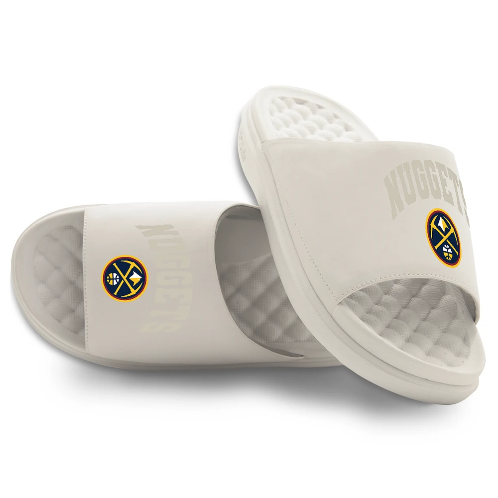 Unisex ISlide Cream Denver Nuggets Tonal Pop Motive Slide Sandals