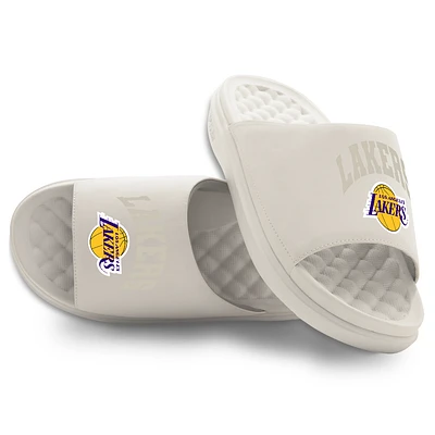 Unisex ISlide Cream Los Angeles Lakers Tonal Pop Motive Slide Sandals