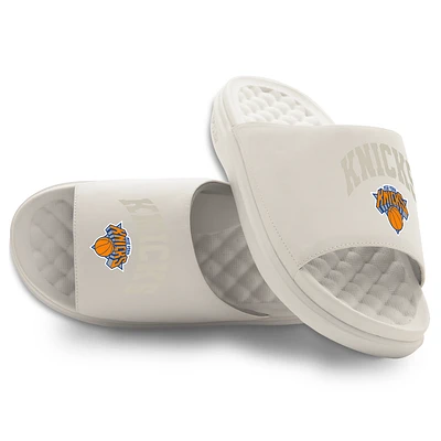 Unisex ISlide Cream New York Knicks Tonal Pop Motive Slide Sandals