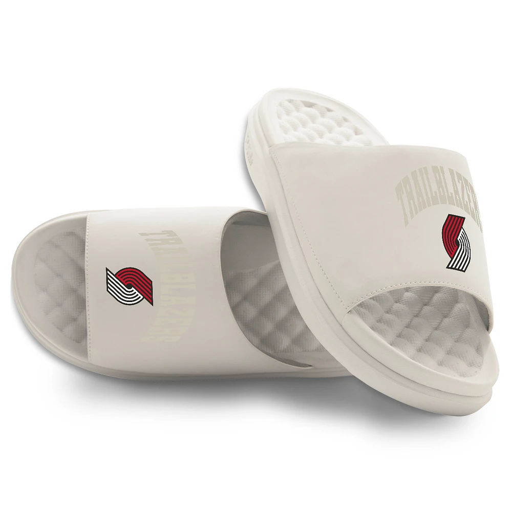 Unisex ISlide Cream Portland Trail Blazers Tonal Pop Motive Slide Sandals