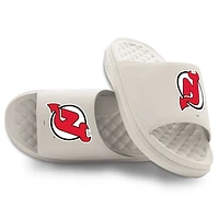 Unisex ISlide Cream New Jersey Devils Primary Motive Slide Sandals